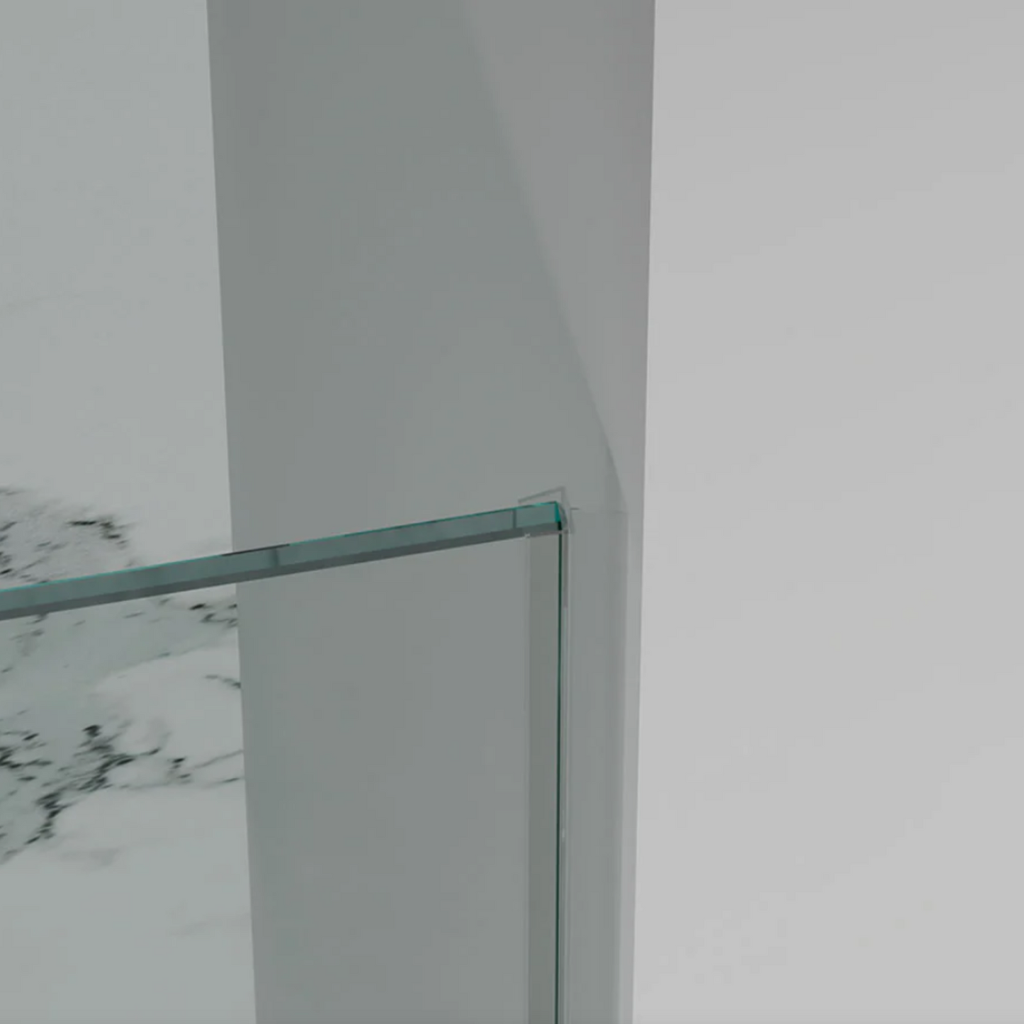 Frameless Single Glass Panel Hinge on Wall Shower Door