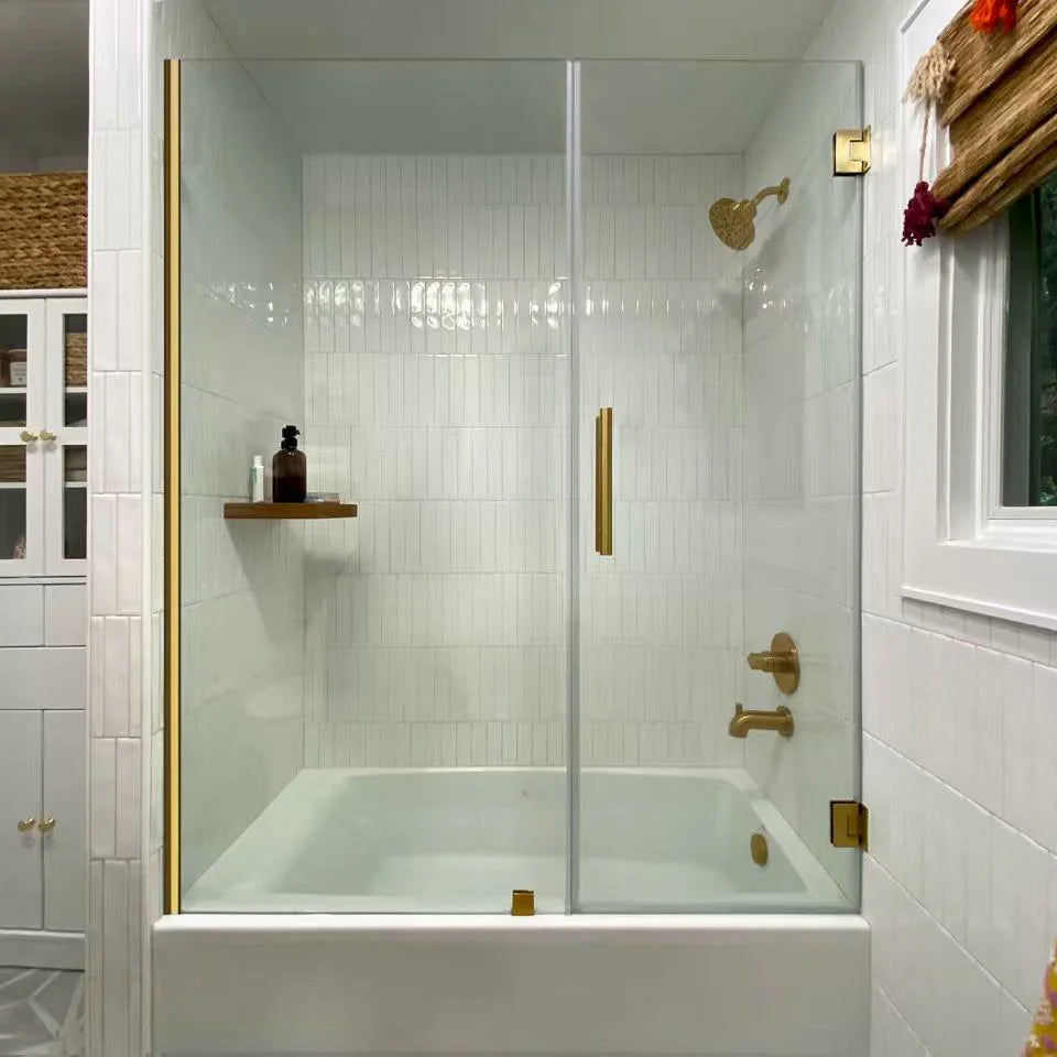 Bath Tub Frameless Hinge Shower Door