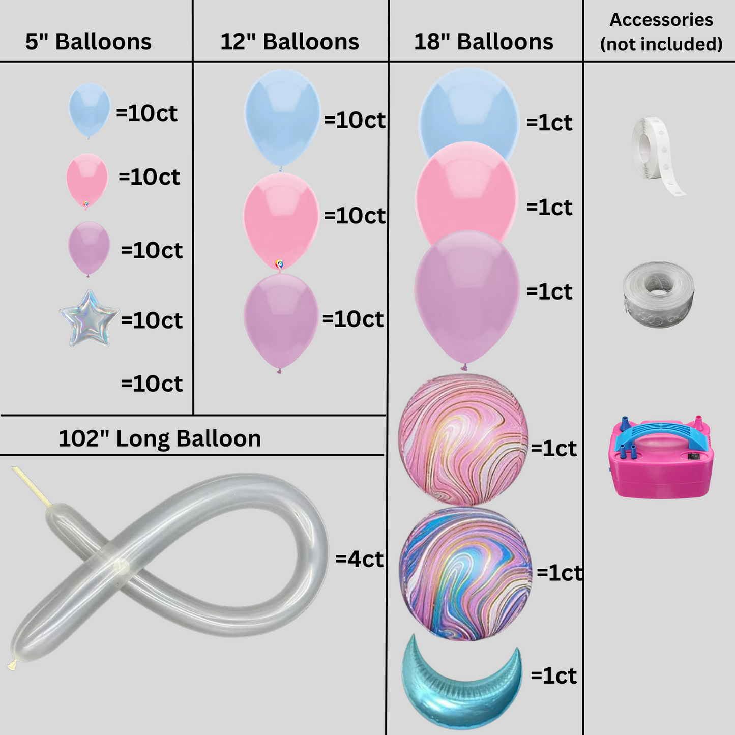 Space Birthday Balloon Garland Set