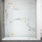 Frameless 3 Glass Panels - Hinge on Glass Panel