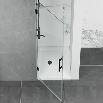 Frameless Single Glass Panel Hinge on Wall Shower Door