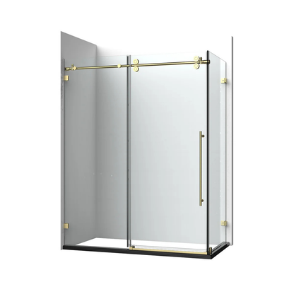 Frameless Single Sliding Shower Door + Return Panel