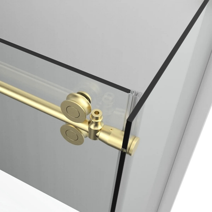 Frameless Single Sliding Shower Door + Return Panel