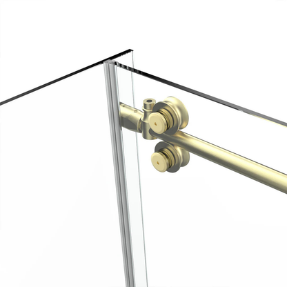 Frameless Single Sliding Shower Door + Return Panel