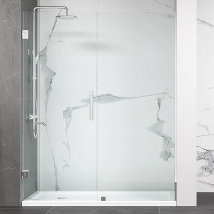 Frameless Double Glass Panel Hinge on Wall Shower Door