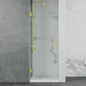 Frameless Single Glass Panel Hinge on Wall Shower Door