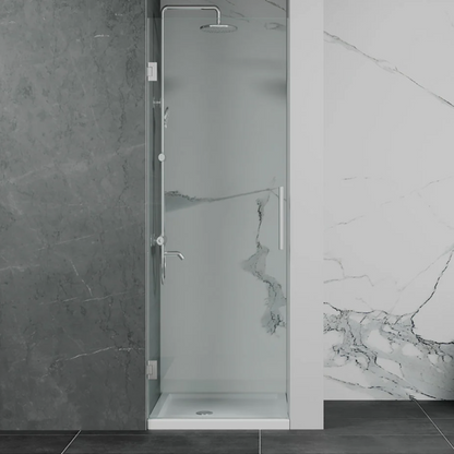 Frameless Single Glass Panel Hinge on Wall Shower Door
