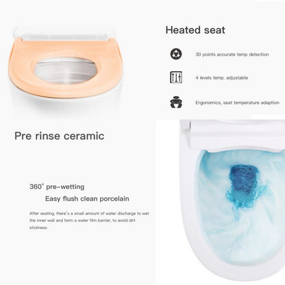 Smart Bidet Toilet - Elongated One Piece Toilet Set