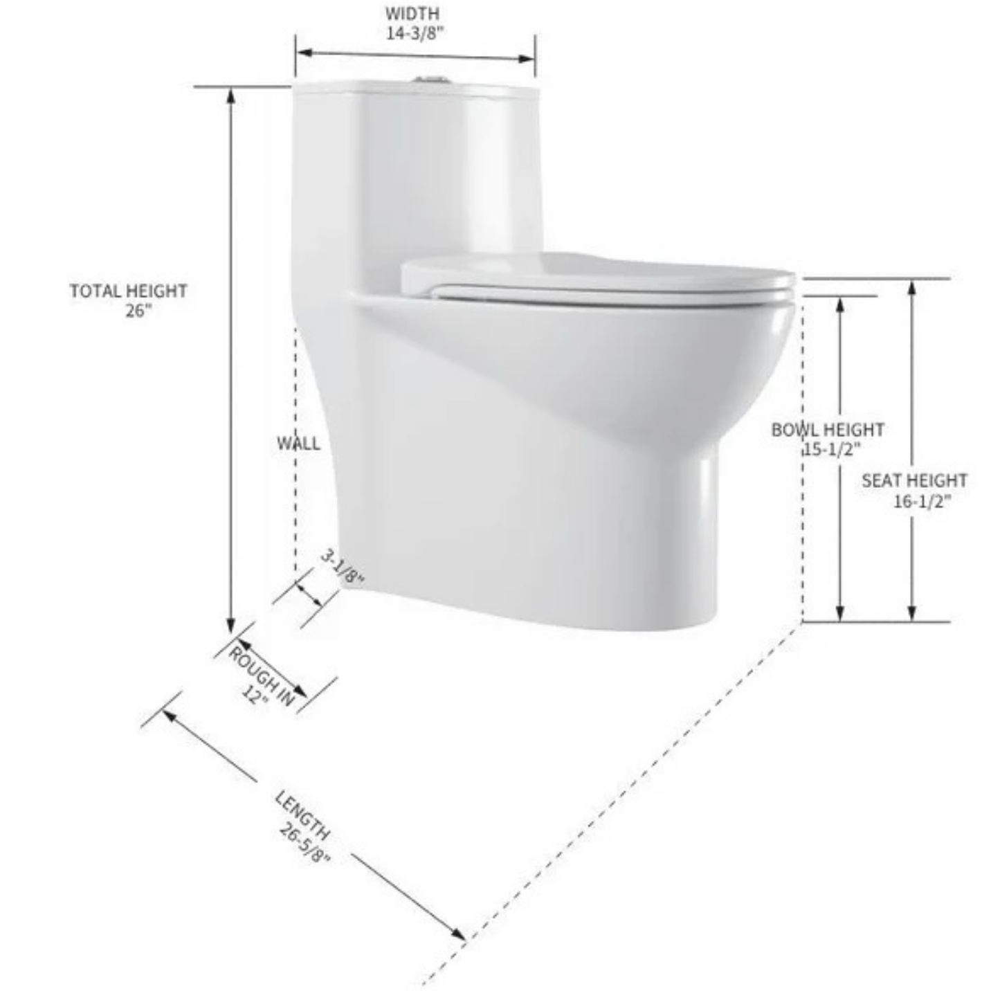 One Piece Toilet Set - Modern Design | Powerful Performance | Easy Maintenance