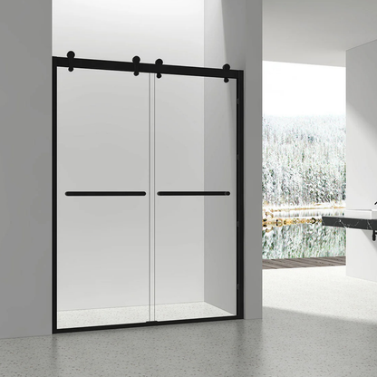 Farm-house Design Frame Sliding Shower Door