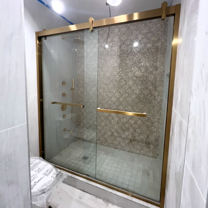 Farm-house Design Frame Sliding Shower Door