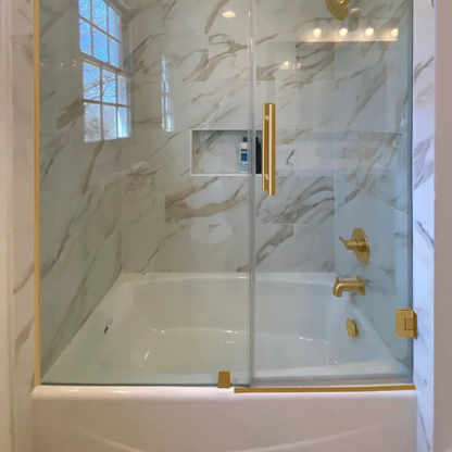 Bath Tub Frameless Hinge Shower Door