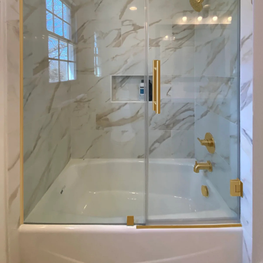 Bath Tub Frameless Hinge Shower Door