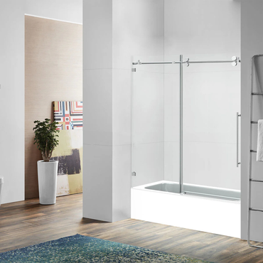 Bath Tub Frameless Sliding Shower Door