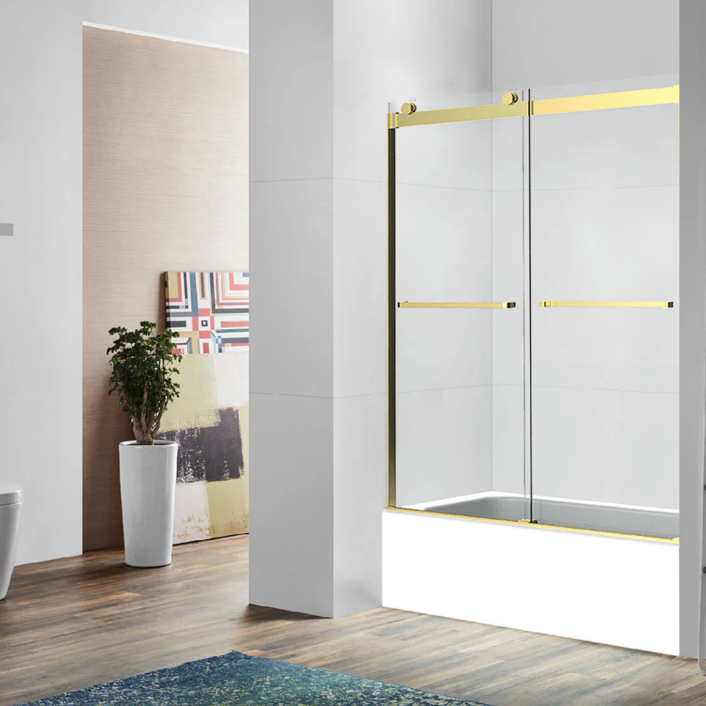Frameless Double Sliding Shower Door