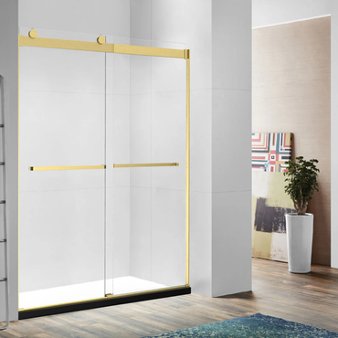 Frameless Double Sliding Shower Door +