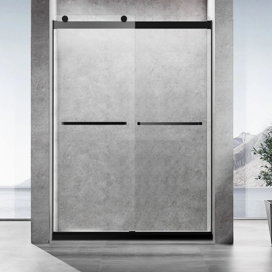 Frameless Double Sliding Shower Door +