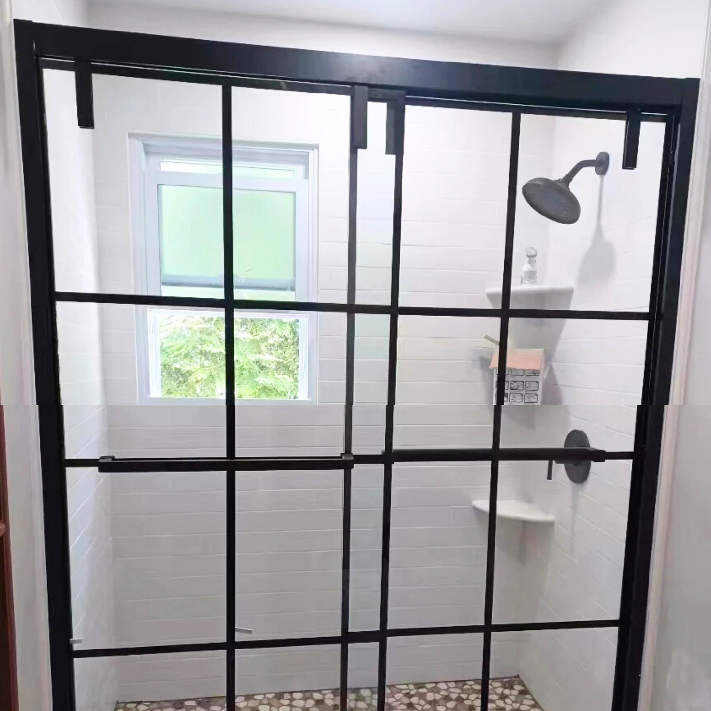 AC Framed Double Sliding Jet Glazed Shower Door