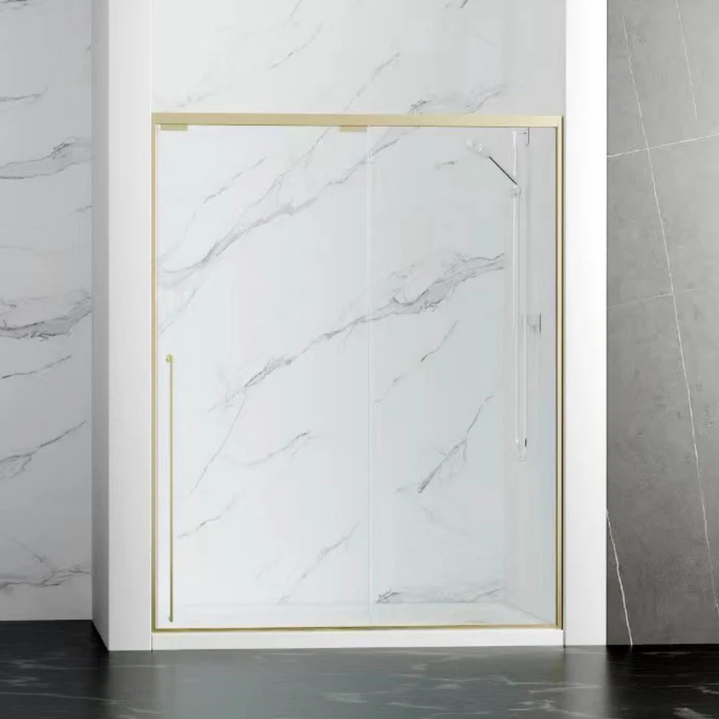 KS Framed Single Sliding Shower Door