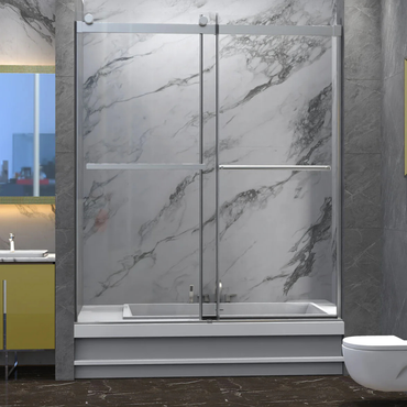Frameless Double  Sliding shower door