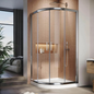 Round Bypass Double  Sliding shower door