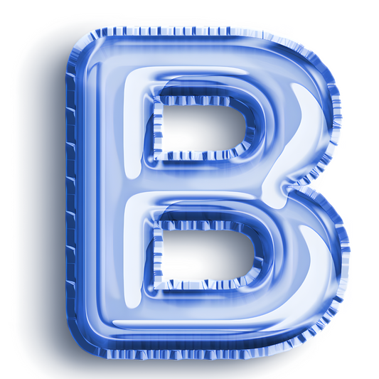 34" Blue Letter Foil Balloon